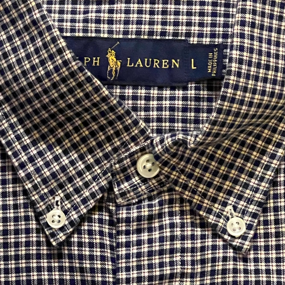 Polo button up shirt. Size Large